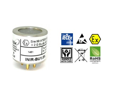 Part number INIR-BU1.8 Product Type Integrated Infrared (INIR) - Plug and Play from Manufacturer SGX Sensortech 
